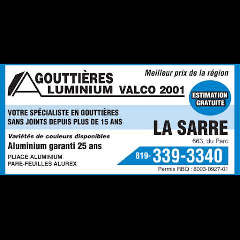 Gouttières Aluminium Valco 2001